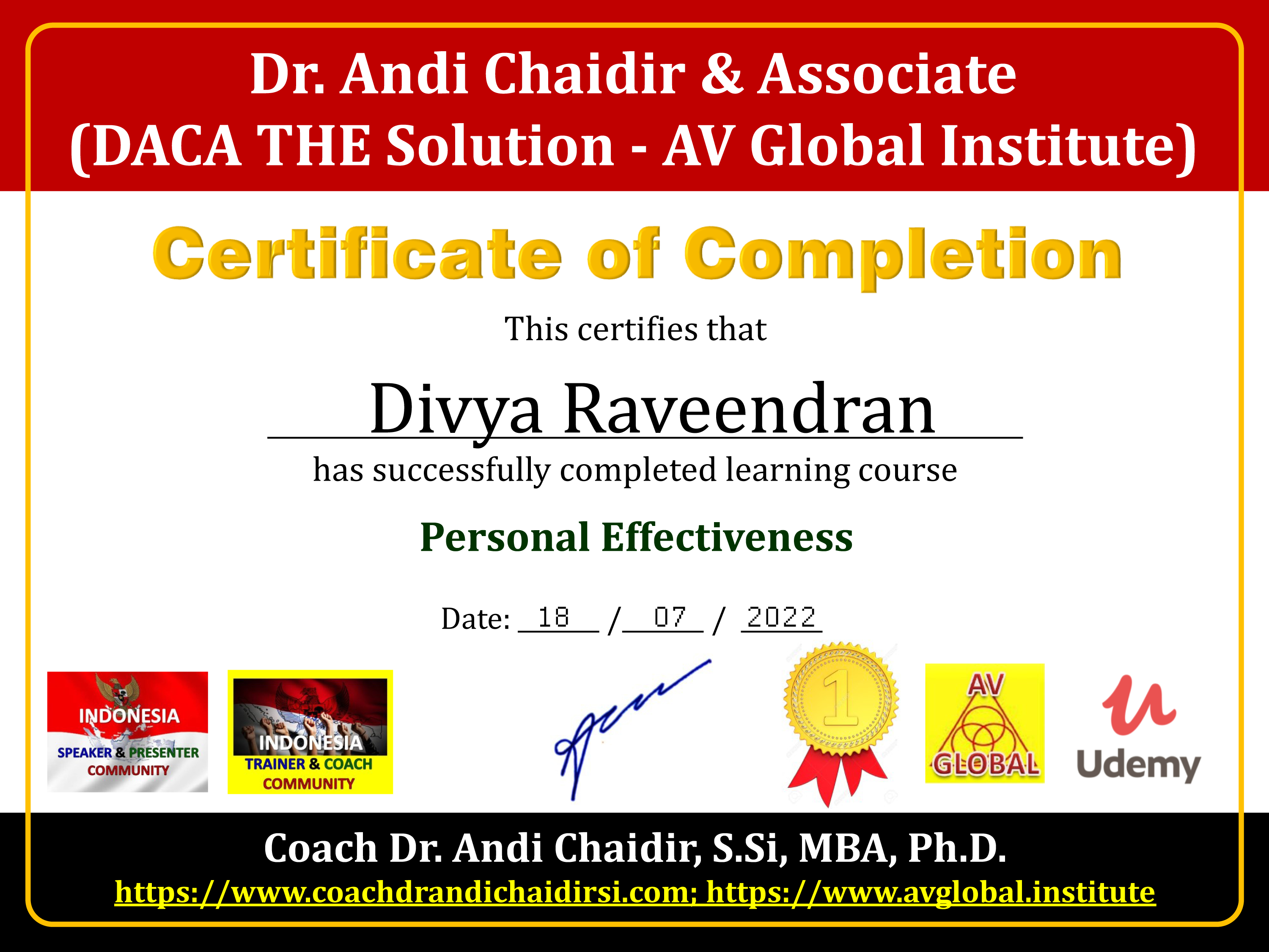 PERSONAL EFFECTIVENESS